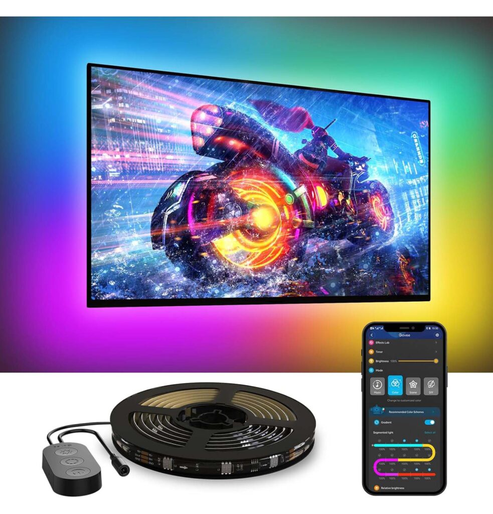 Govee TV LED Hintergrundbeleuchtung RGBIC für 55-65 Zoll