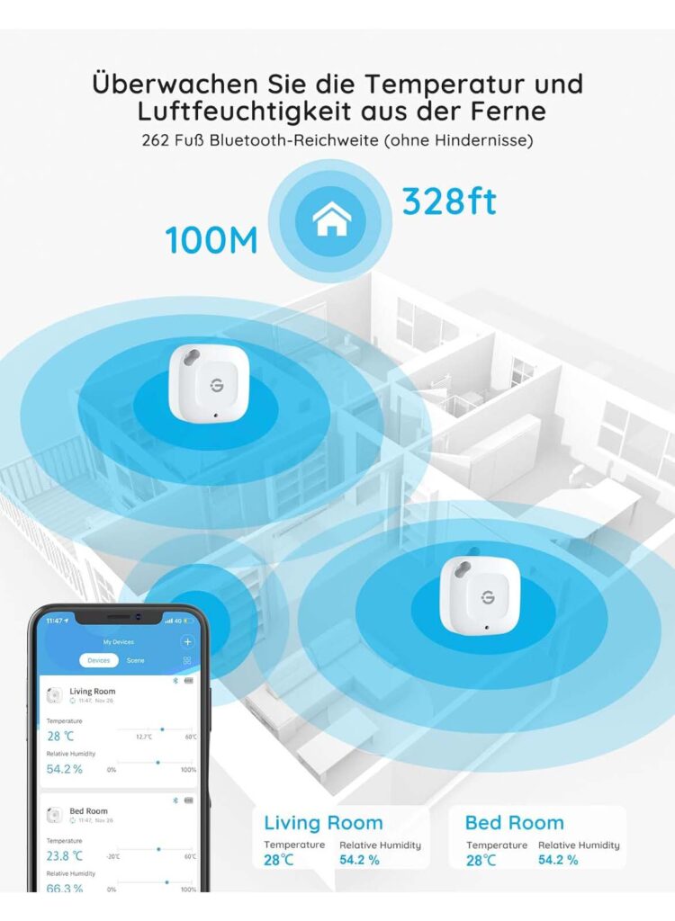 Smart Temperatur und Luftfeuchtigkeitsmesser
