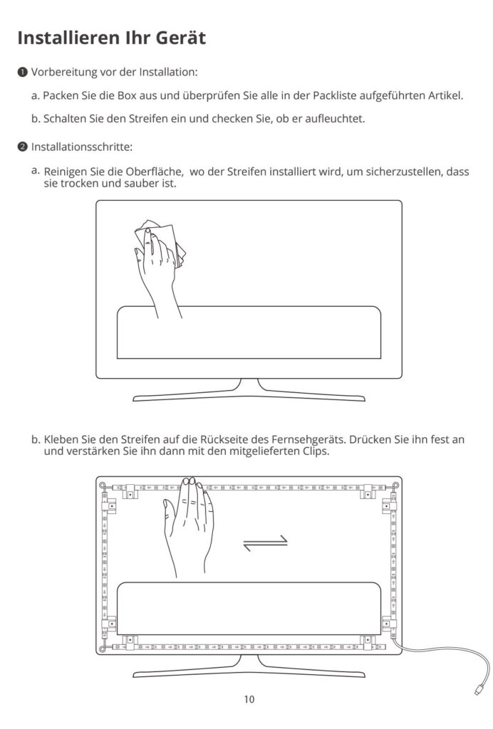 Montageanleitung für Govee AI Gaming Sync Box Kit