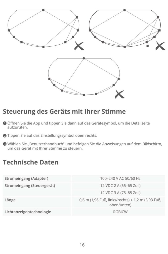 einstellen anleitung LED Hintergrundbeleuchtung mit Kamera