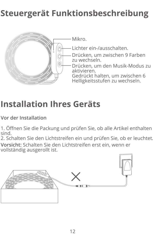 Montageanleitung für Govee TV Backlight RGBIC für 55-65 Zoll