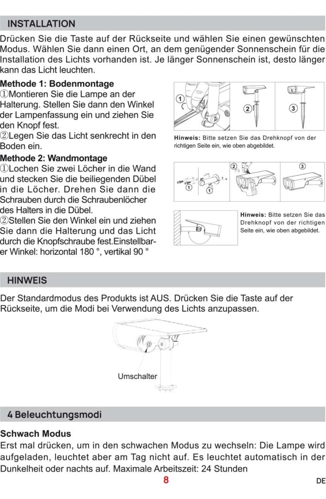 anleitung Solargartenlampen