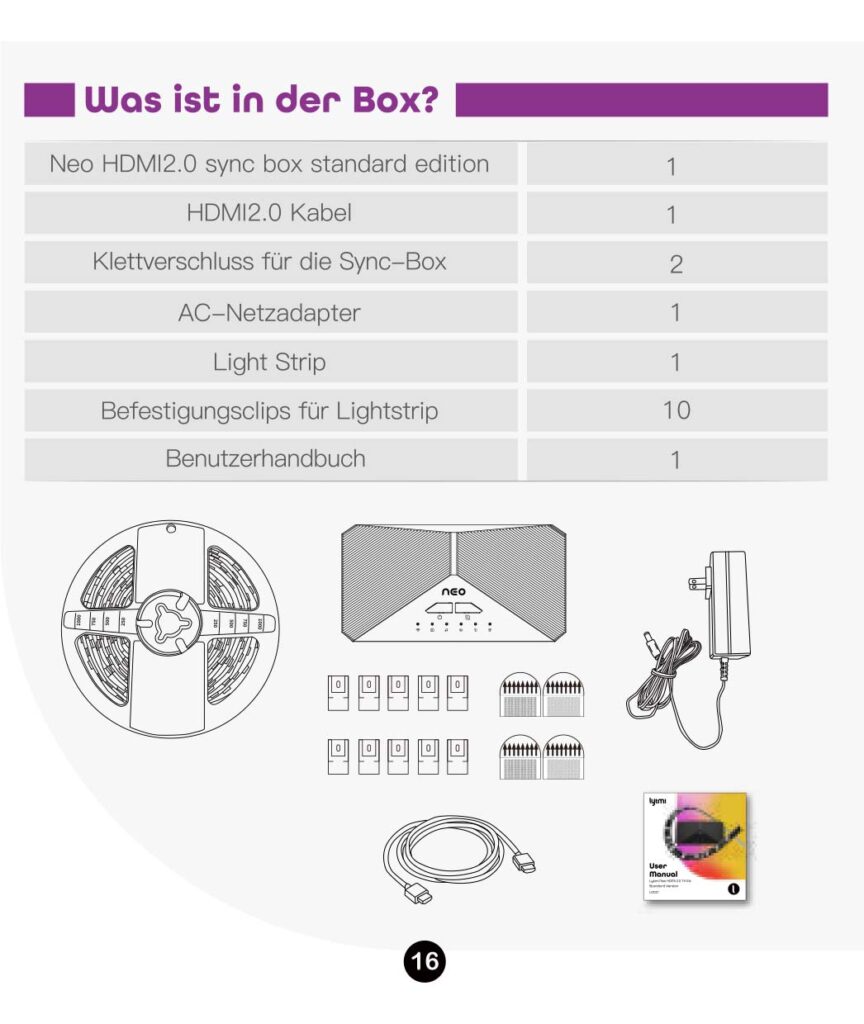 Montageanleitung für Lytmi Fantasy TV Backlight Kit Neo 2 HDMI Sync Box