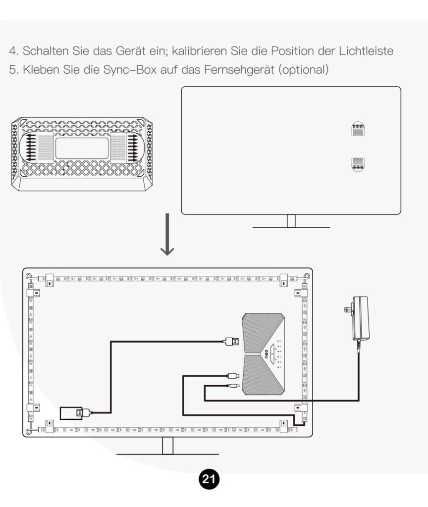 Montageanleitung für Lytmi Fantasy TV Backlight Kit Neo 2 HDMI Sync Box