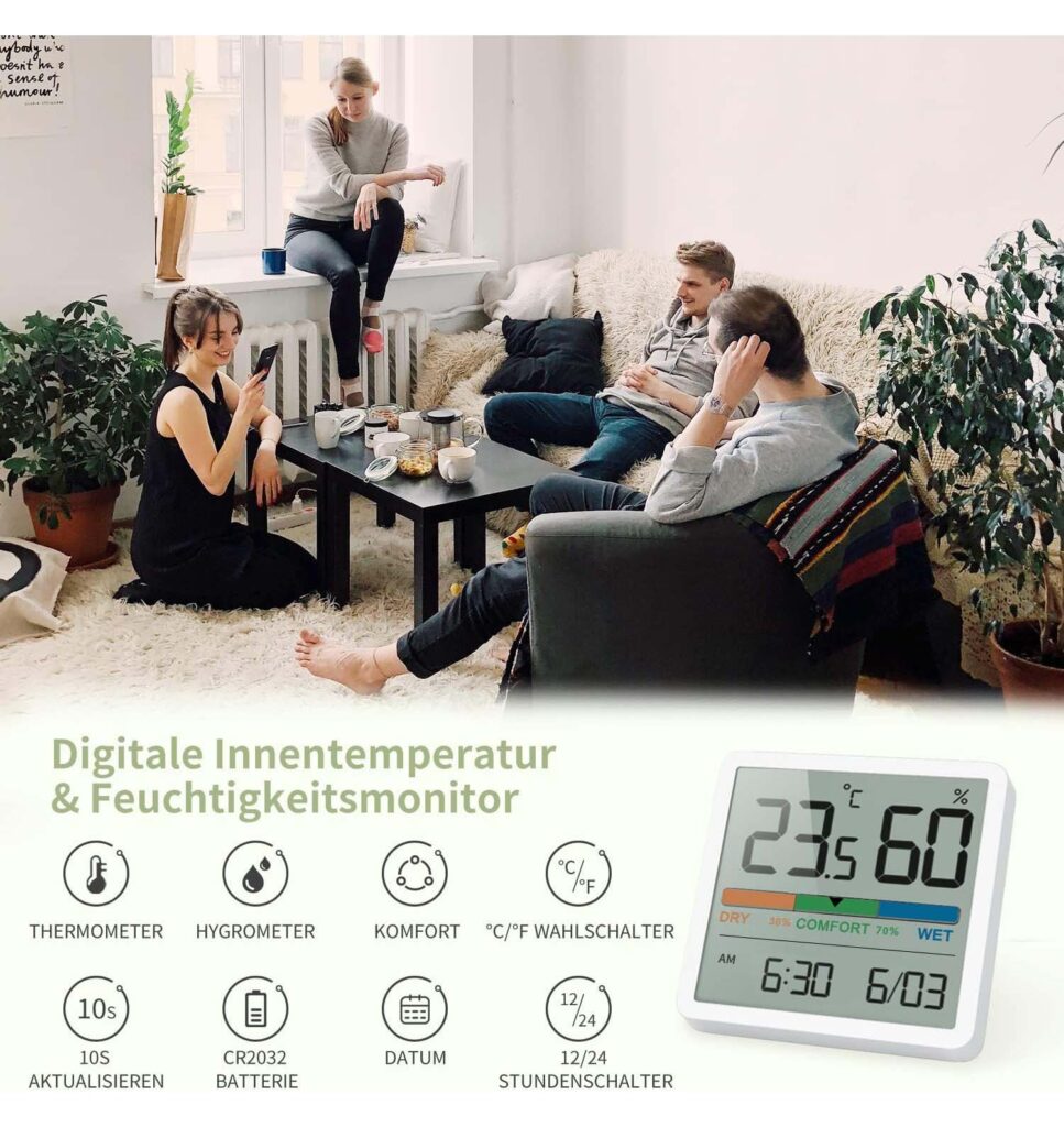 NOKLEAD Digitales Thermo-Hygrometer