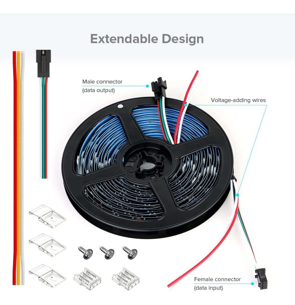 SEZO WS2812b ECO LED Strip 5m 300 LEDs 5V