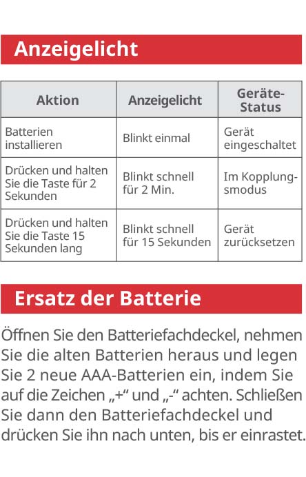 Handbuch Feuchtigkeitssensor Temperatursensor Bluetooth