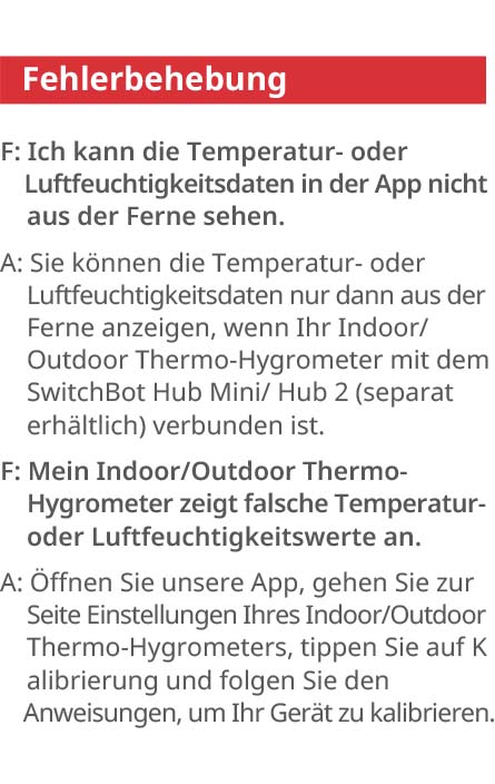 Handbuch Feuchtigkeitssensor Temperatursensor Bluetooth