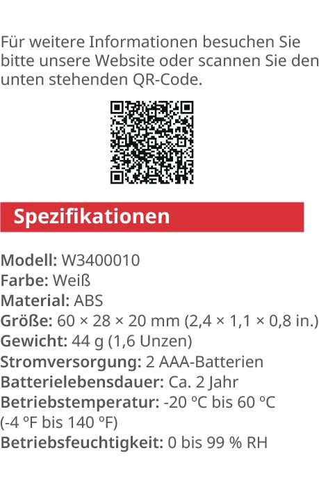 Handbuch Feuchtigkeitssensor Temperatursensor Bluetooth