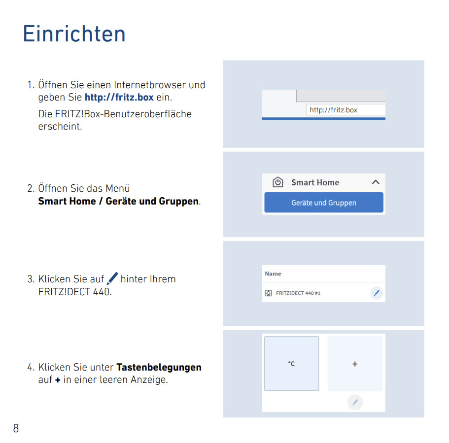 Benutzerhandbuch für AVM FRITZ!DECT 440 Taster