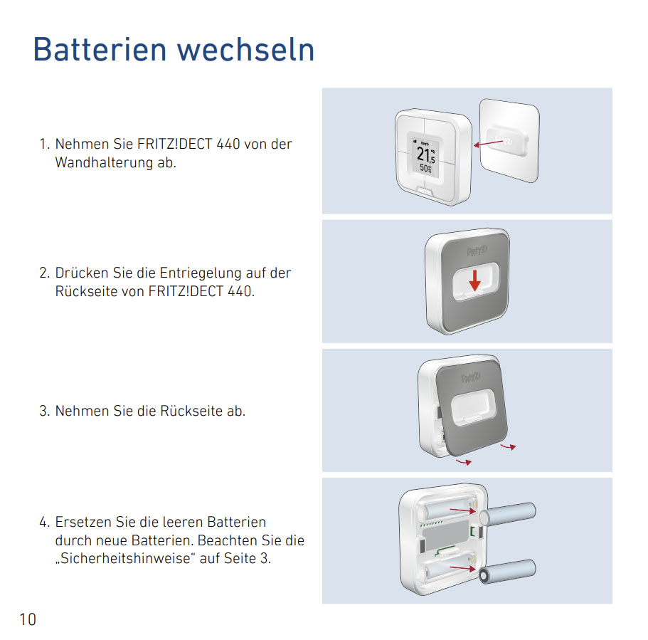 Benutzerhandbuch für AVM FRITZ!DECT 440 Taster