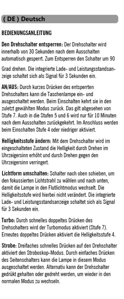 Benutzerhandbuch für Olight Marauder 2 LED Taschenlampe