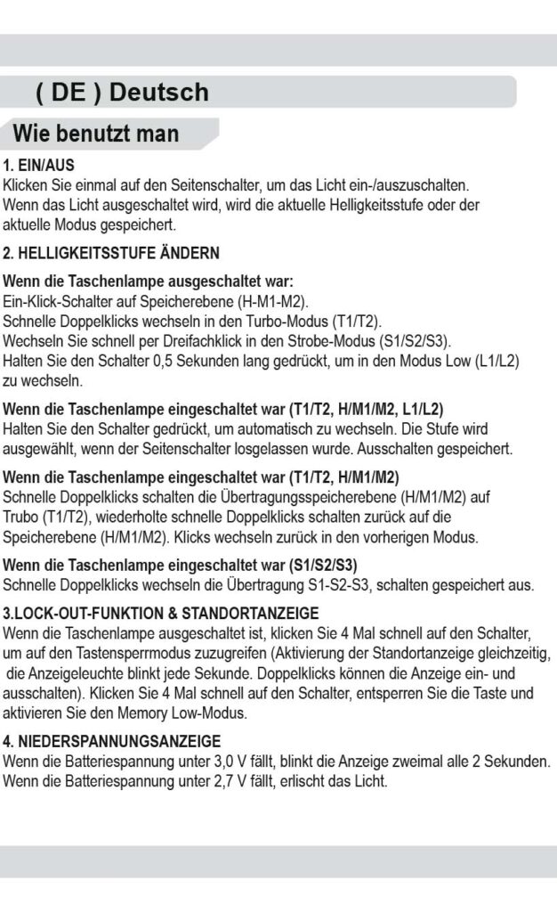 Benutzerhandbuch für SKILHUNT M200 V3 LED Taschenlampe