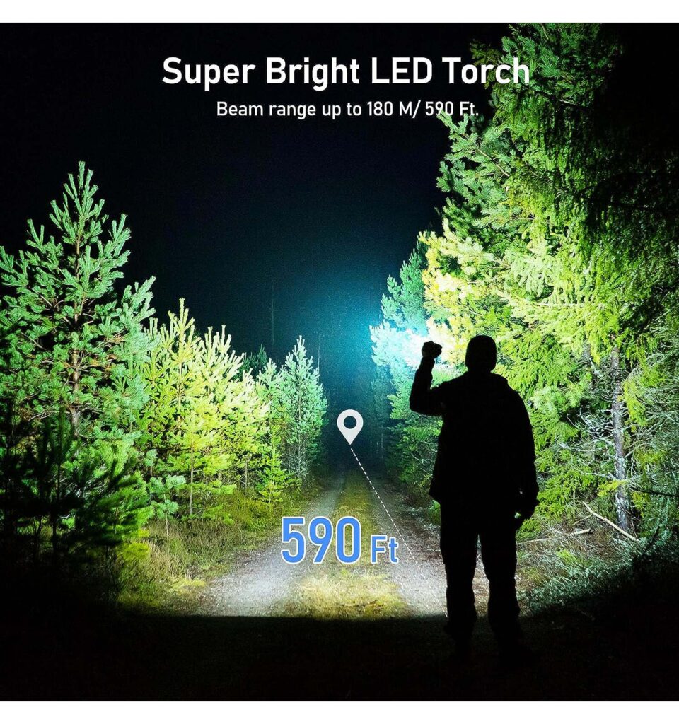 Blukar LED Wiederaufladbare Taschenlampe 2000lm