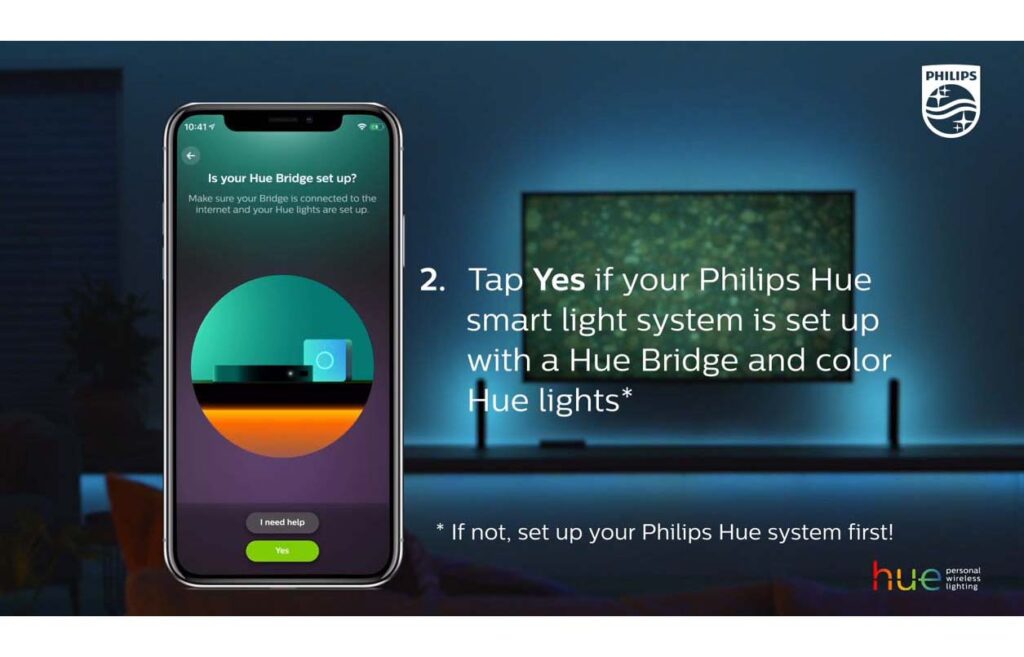 Einrichten der Philips Hue Play HDMI Sync Box