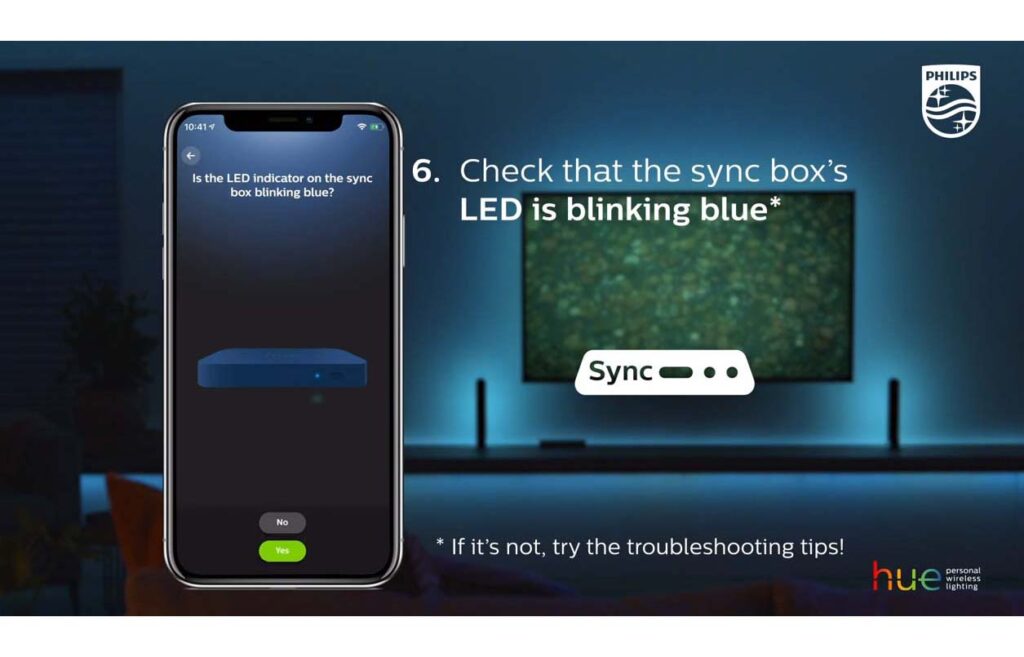 Einrichten der Philips Hue Play HDMI Sync Box