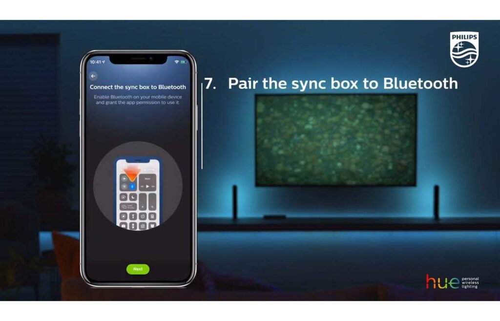 Einrichten der Philips Hue Play HDMI Sync Box