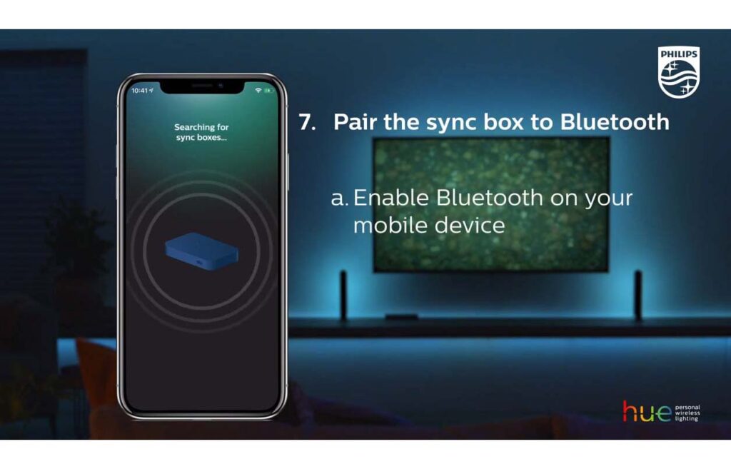 Einrichten der Philips Hue Play HDMI Sync Box