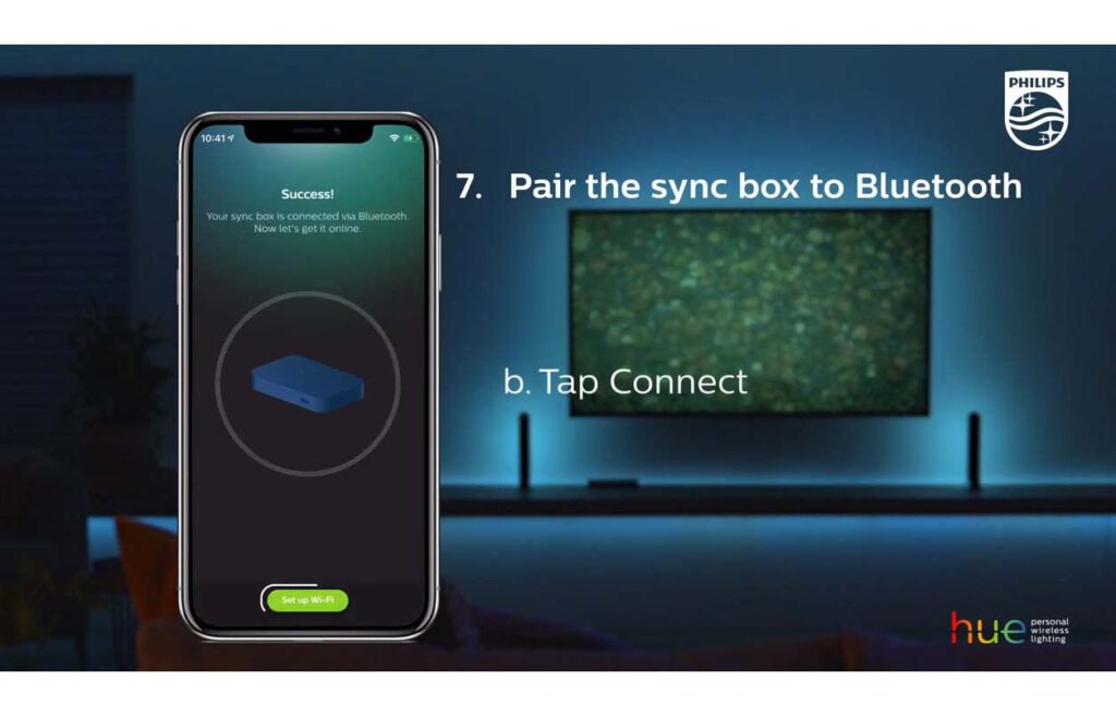 Einrichten der Philips Hue Play HDMI Sync Box