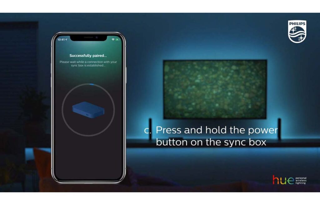 Einrichten der Philips Hue Play HDMI Sync Box