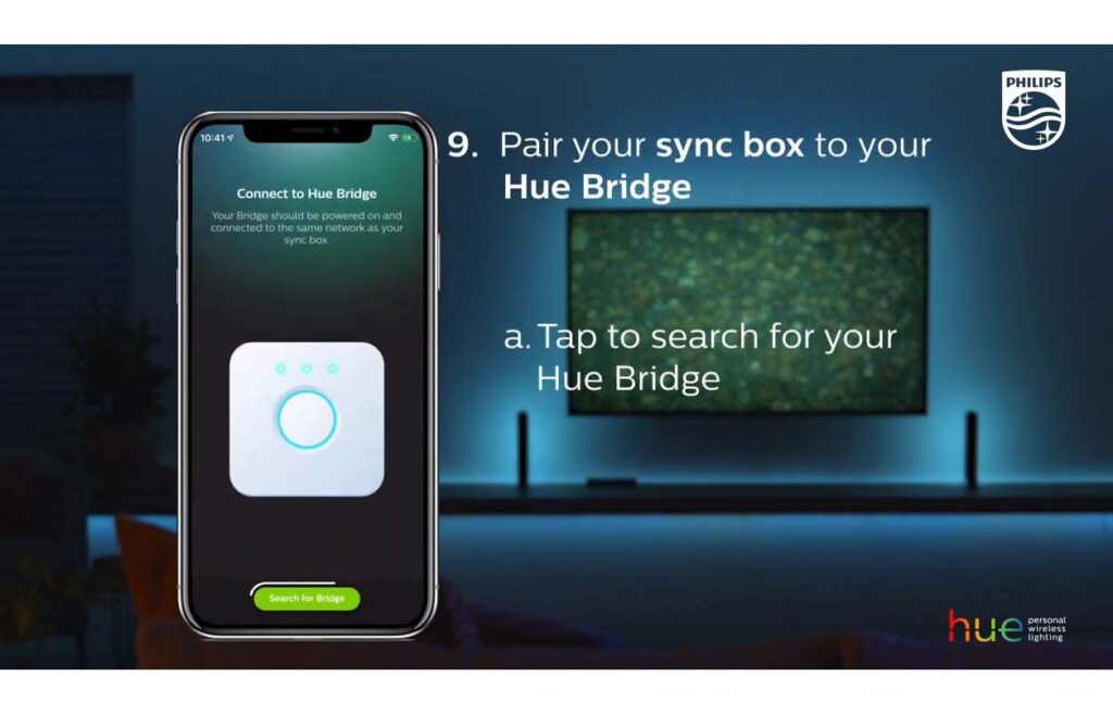 Einrichten der Philips Hue Play HDMI Sync Box