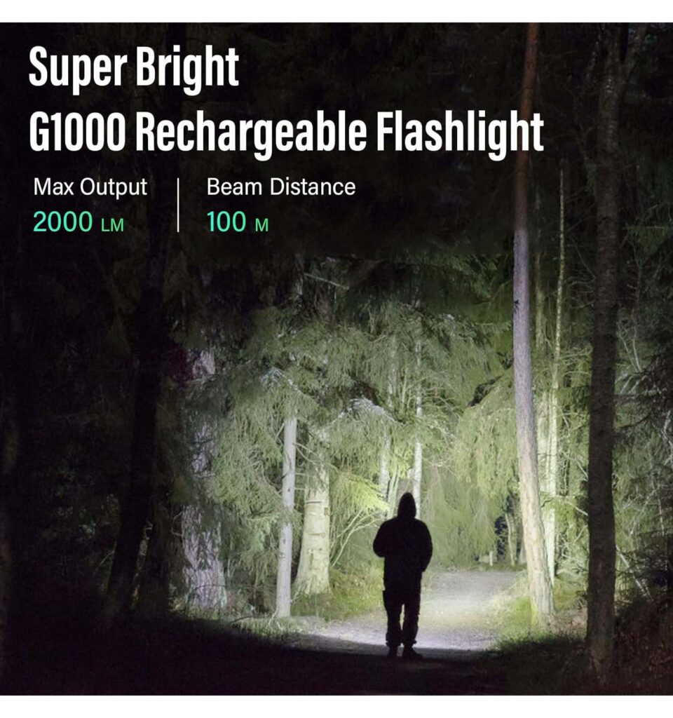 Gearlite LED Wiederaufladbare Taschenlampe 2000lm