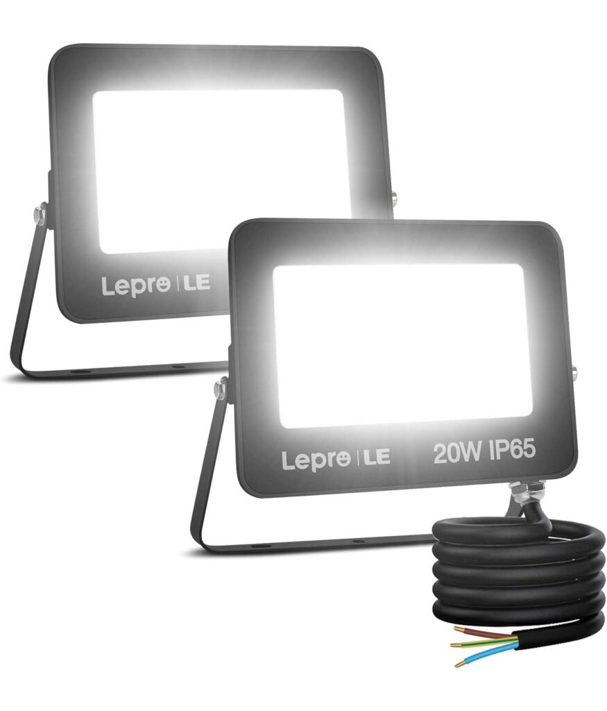 Lepro LED Strahler Außen 20W 2Stk