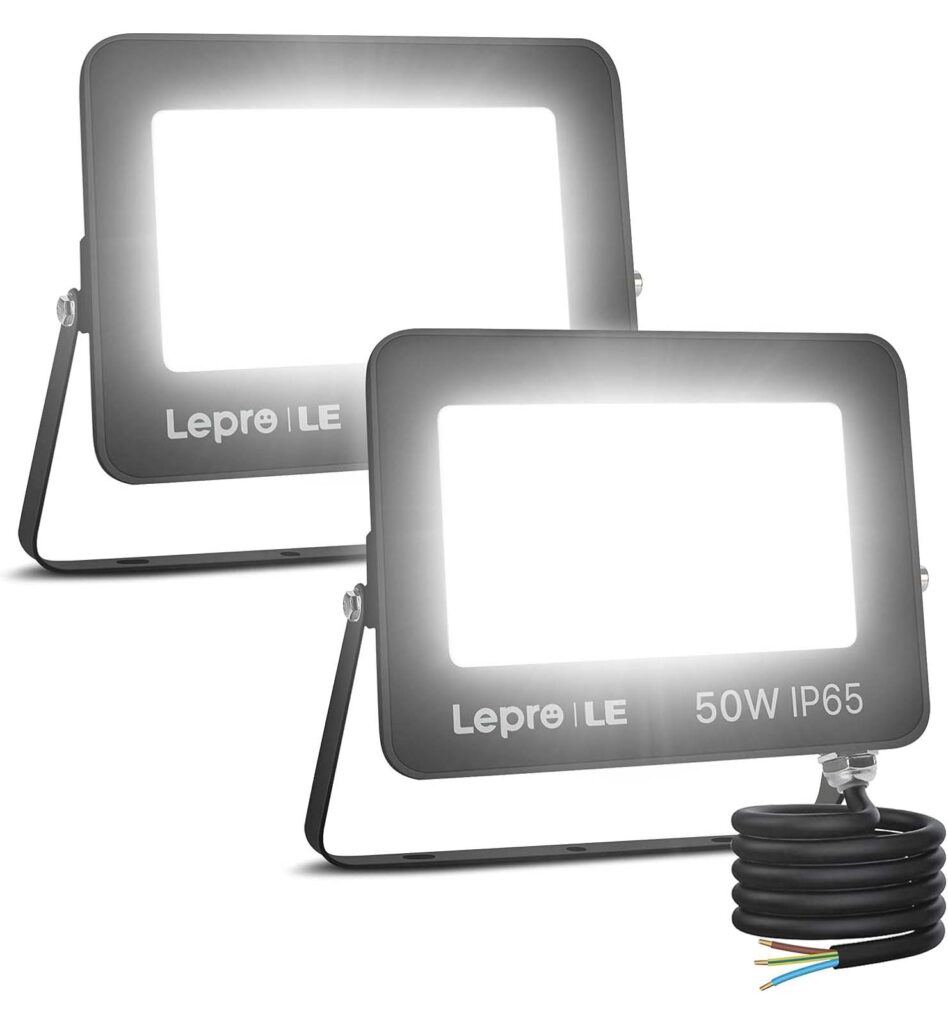 Lepro LED Strahler Außen 50W 2Stk