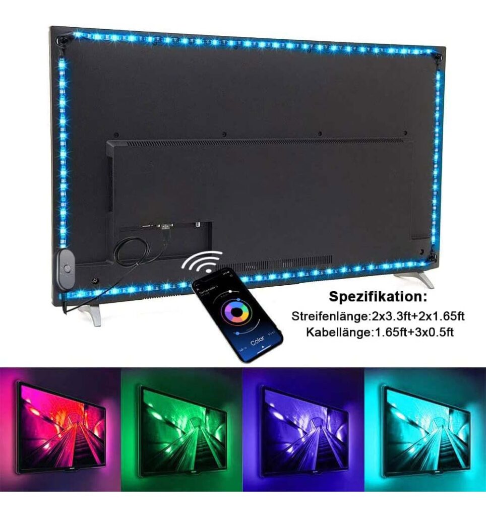 Mexllex LED TV Hintergrundbeleuchtung für 55-75 Zoll