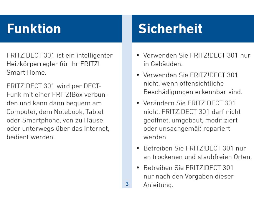 Montageanleitung für AVM FRITZ!DECT 301 Heizkörperregler