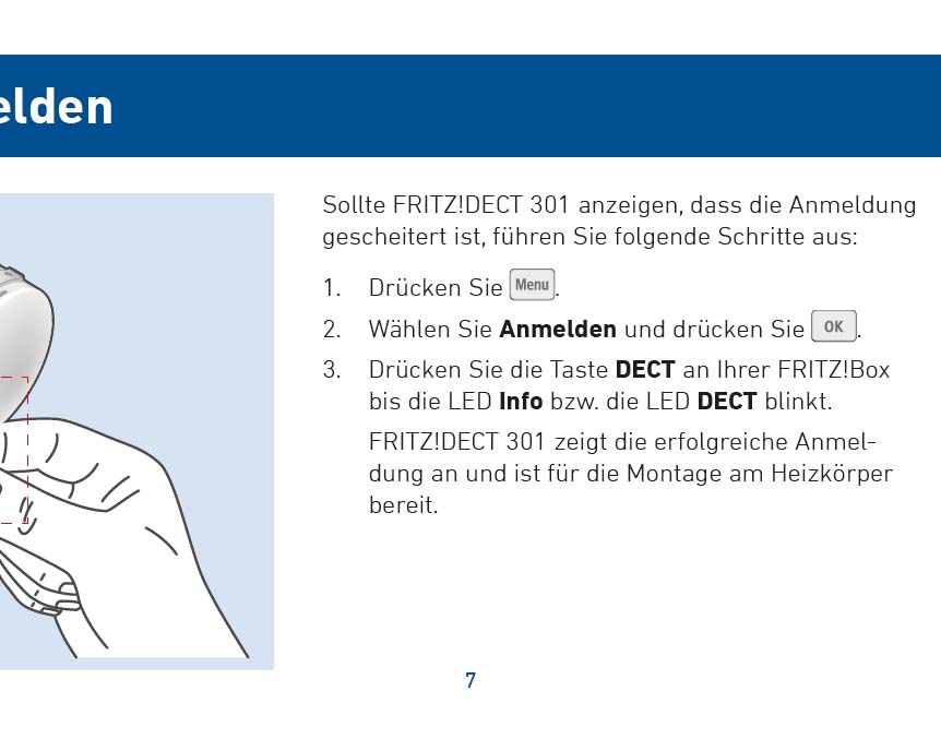 Montageanleitung für AVM FRITZ!DECT 301 Heizkörperregler