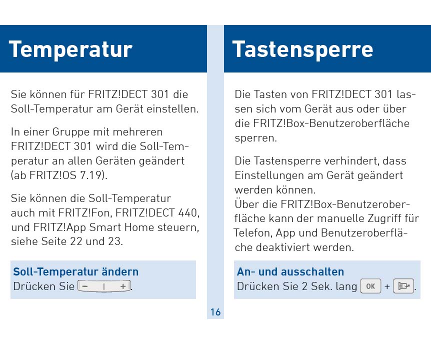 Montageanleitung für AVM FRITZ!DECT 301 Heizkörperregler