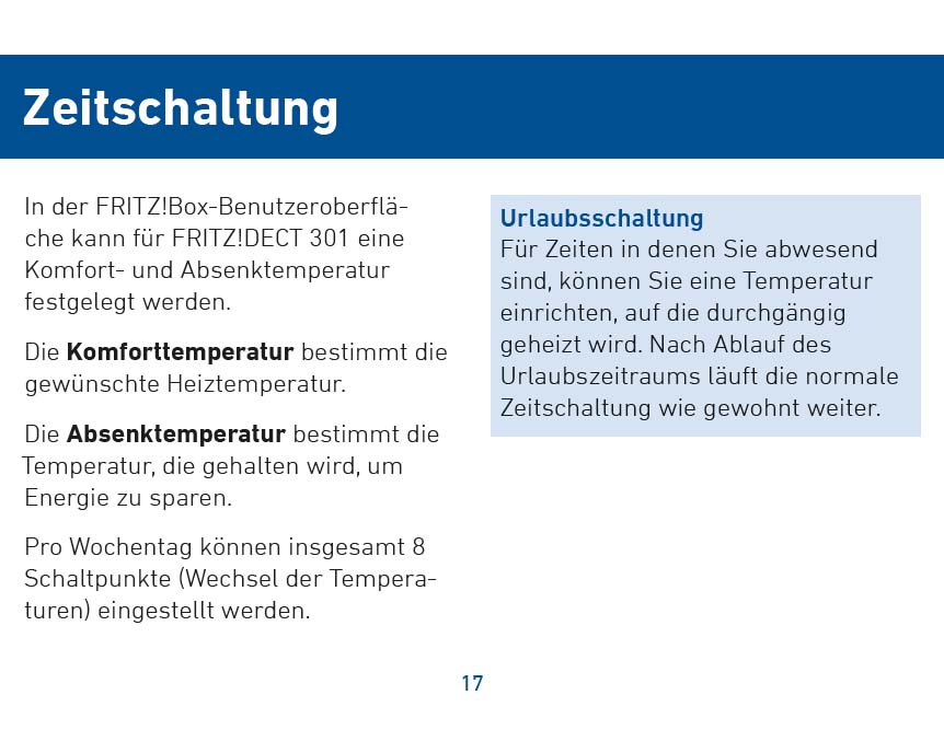 Montageanleitung für AVM FRITZ!DECT 301 Heizkörperregler