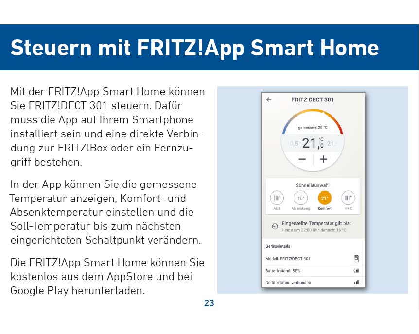 Montageanleitung für AVM FRITZ!DECT 301 Heizkörperregler