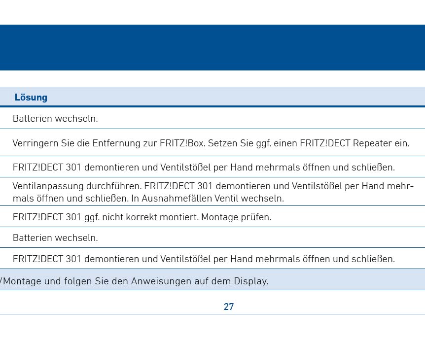 Anleitung zur Installation der Heizkörpersteuerung FRITZ!DECT 301