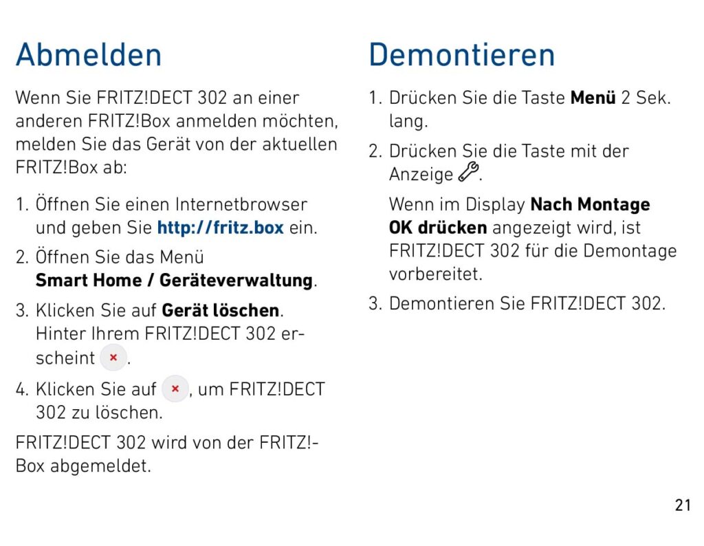 Anleitung FRITZ!DECT 302