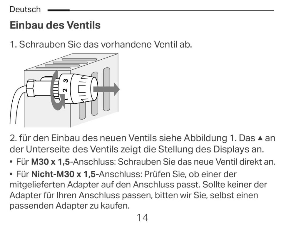 Montageanleitung für Kasa Smartes Heizkörperthermostat KE100