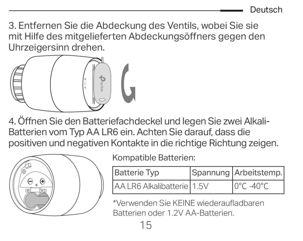 Montageanleitung für Kasa Smartes Heizkörperthermostat KE100