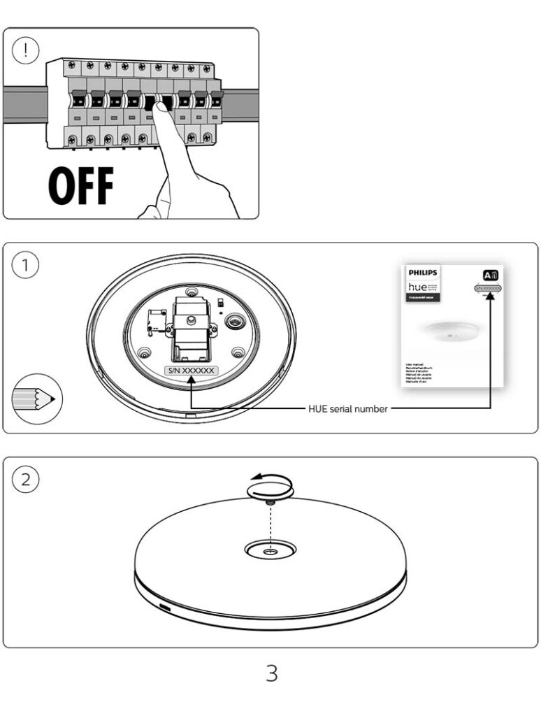 Montageanleitung für Philips Hue Struana Deckenleuchte