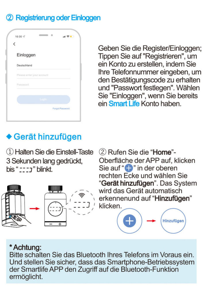 Montageanleitung für SALCAR Heizkörperthermostat TRV801W