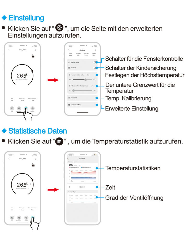 Anleitung Thermostat für Heizkörper