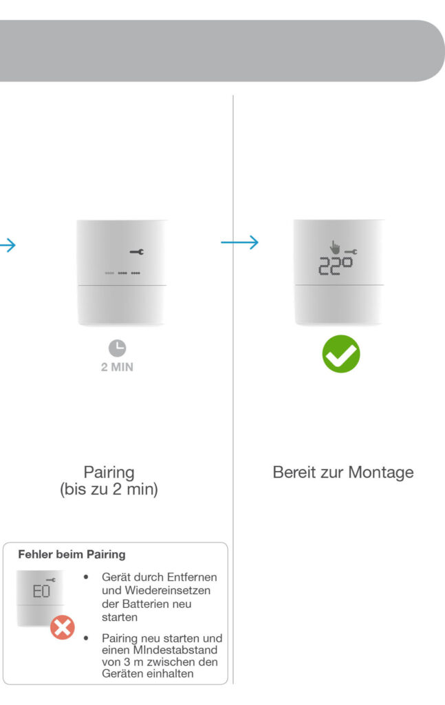 Montageanleitung für tado° smartes Heizkörperthermostat