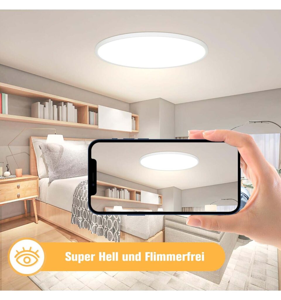 OUILA LED Deckenleuchte Rund 36W 4000K IP44