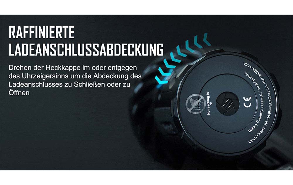 Wiederaufladbare USB-C Taschenlampe