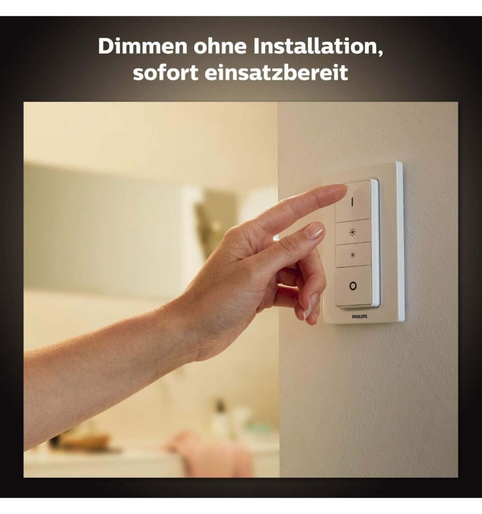 Philips Hue Adore Badezimmerspiegel inkl. Dimmschalter