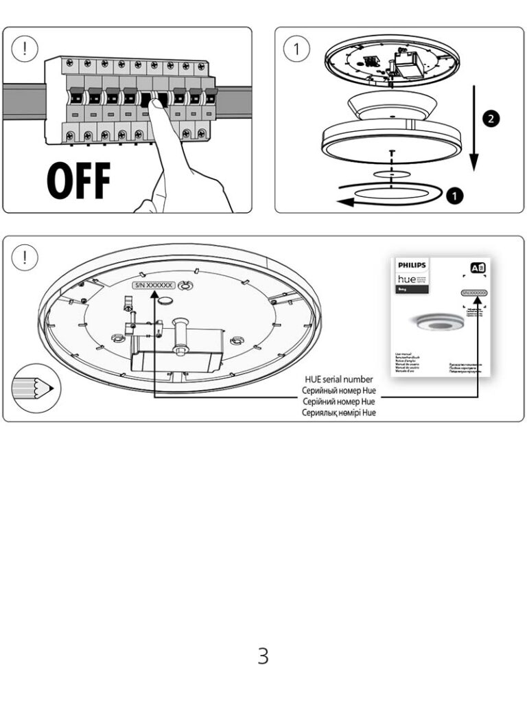 Montageanleitung für Philips Hue Being Deckenleuchte