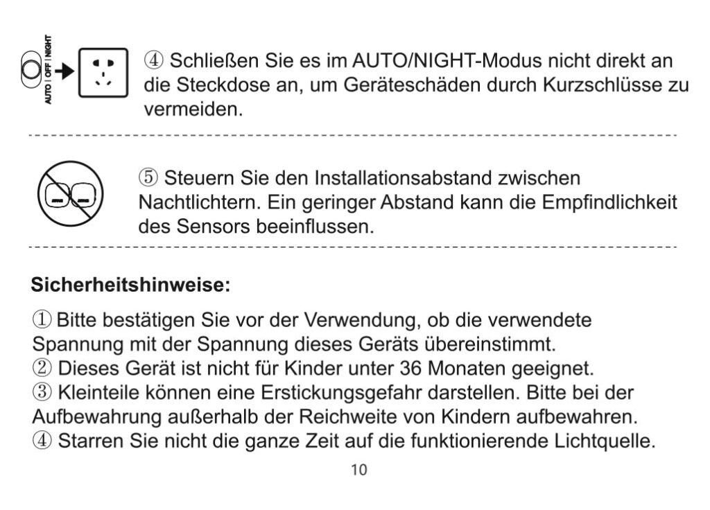 Anleitung für Nachtlicht mit Bewegungssensor und Dämmerungssensor