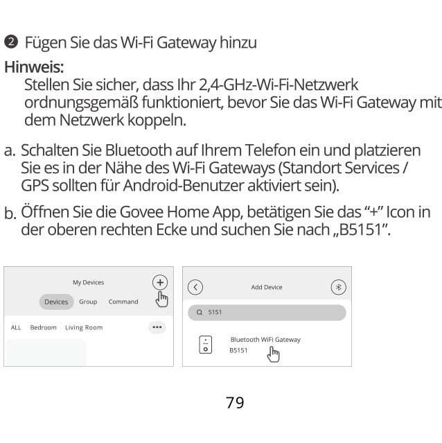 Benutzerhandbuch für GoveeLife WLAN Hygrometer Thermometer B5151 H5100