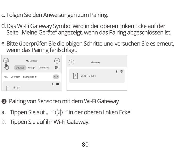 Benutzerhandbuch für GoveeLife WLAN Hygrometer Thermometer B5151 H5100