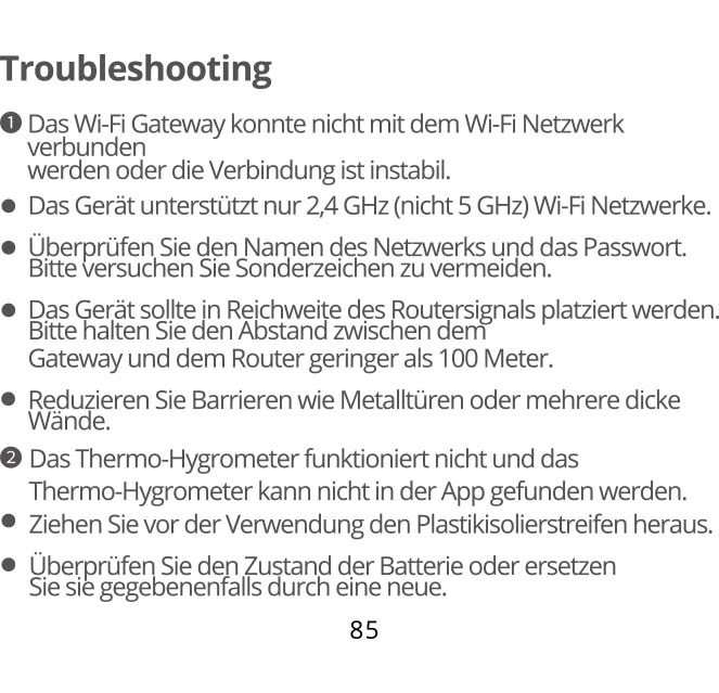 Anweisungen Anleitung Wi-Fi Govee Hygrometer Thermometer